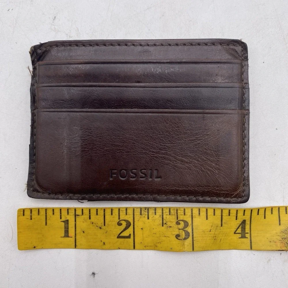 Serman Brands Wallet Dark Brown RFID Blocking Front‎ Back Pocket VGC